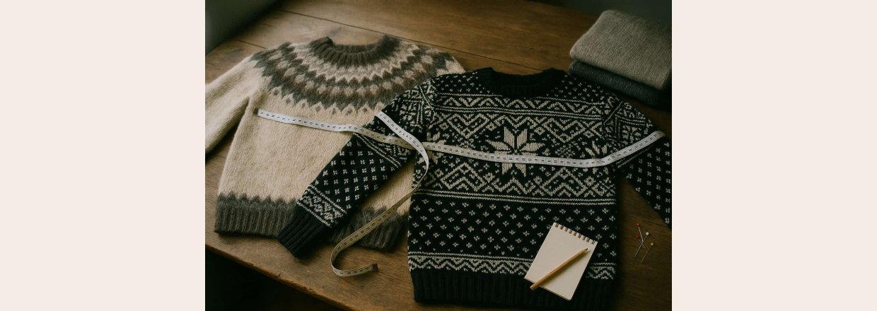 St�rrelsesguide til islandstr�jer og norske sweatre