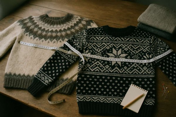 St�rrelsesguide til islandstr�jer og norske sweatre