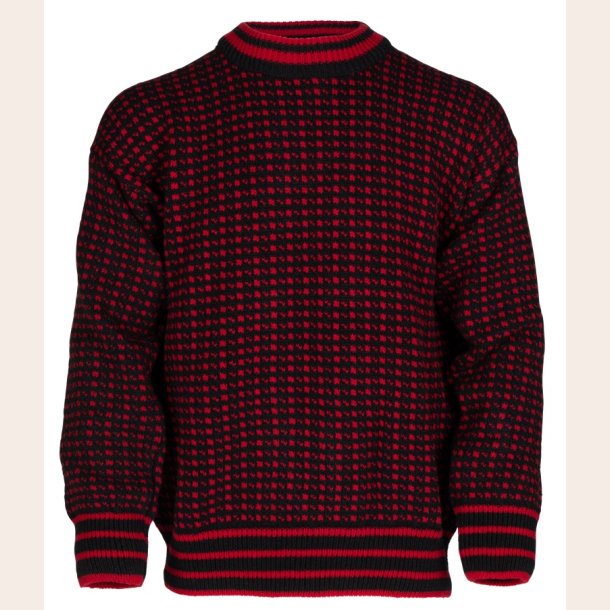 Br�tens uldtr�je r�d/sort 100% uld