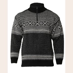 Br�tens pullover sort 100% uld