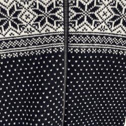 Navy mnster Cardigan med raglanrmer 100% uld