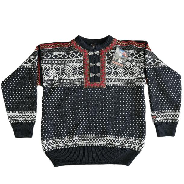 Klassisk Norsk Sweater med tin-hgter 100% uld