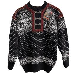 Klassisk Norsk Sweater med tin-hgter 100% uld