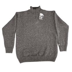 Ensfarvet koks norsk strik 100% uld