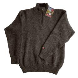 Ensfarvet koks norsk strik 100% uld