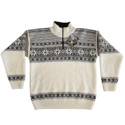 Hvid norsk strik 100% uld