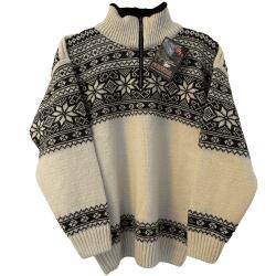 Hvid norsk strik 100% uld