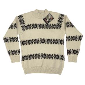 Islandsk tynd strik Hvid 100% uld