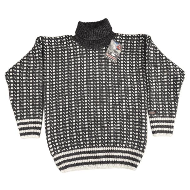 Islandsk sweater Koks/mnster 100% uld
