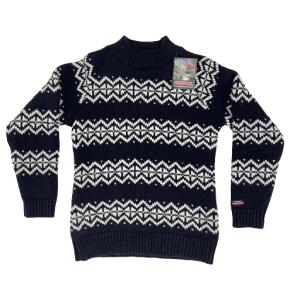 Islandsk sweater Navy 100% uld