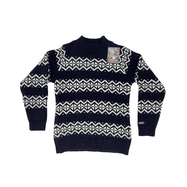 Islandsk sweater Navy 100% uld