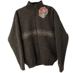 Windbreaker Cardigan i uld Koks