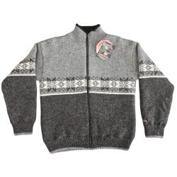 Windbreaker Cardigan i Uld Koks/Gr