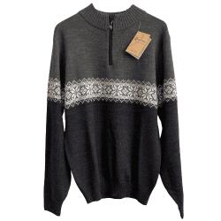 Pullover 100% merinould koks/gr