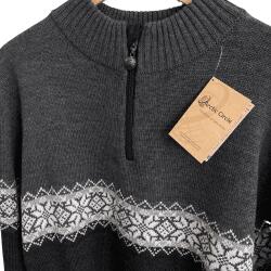 Pullover 100% merinould koks/gr