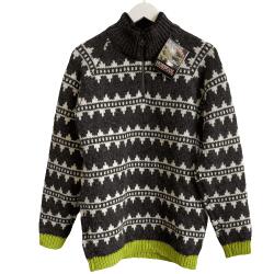 Islandsk strik Lynls/farvekant 100% uld