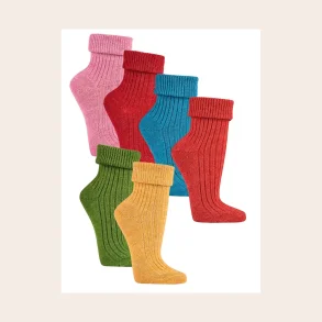 Farverige Alpakasokker i mindst  95 % uld 