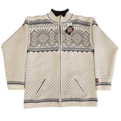 Windbreaker i uld Cardigan Hvid