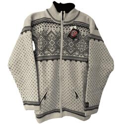 Windbreaker i uld Cardigan Hvid