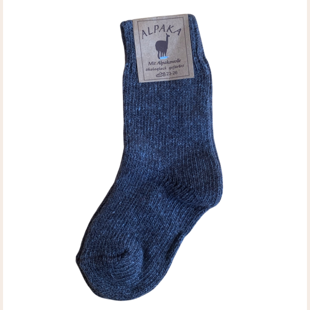B�rne alpakasokker Brun 92% uld 