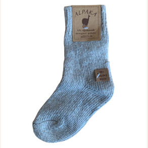 B�rne alpakasokker Gr�brun 92%uld