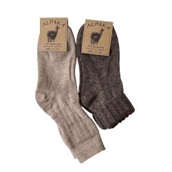 Uldsokker Alpaka 88% uld ombuk 2-par