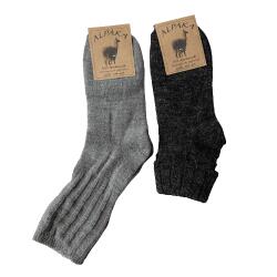 Uldsokker Alpaka 88% uld ombuk 2-par