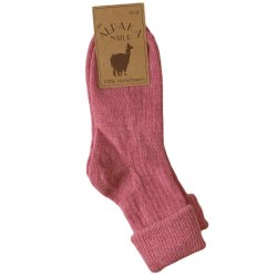 Farverige Alpakasokker i mindst 95 % uld Lyserd