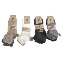 Uldsokker Alpaka 88% uld ombuk 2-par