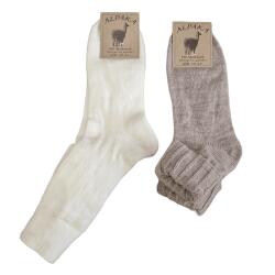 Uldsokker Alpaka 88% uld ombuk 2-par