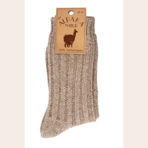 Alpakasokker tyk 100% Uld Beige
