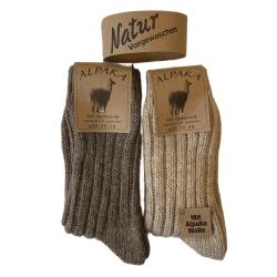 Uldsokker med Alpakauld Tykke  88 % Uld 2 par
