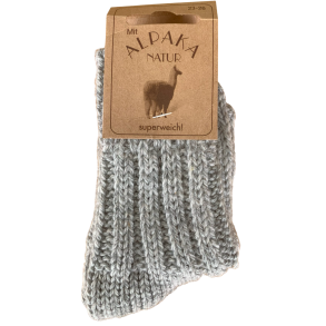 TYKKE ALPAKA ULDSOKKER TIL BRN Lysegr