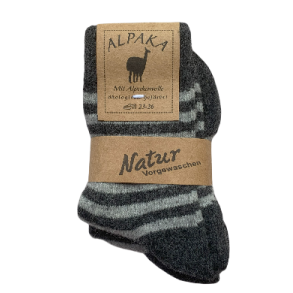 Brnesokker med 92% Alpaka 2 par