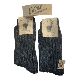 Uldsokker med Alpakauld Tykke  88 % Uld 2 par