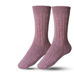 Uldsokker Angora 75% uld med Angora - 2 Par Rosa &amp; Bordeaux - str 35-46