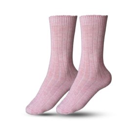 Uldsokker Angora 75% uld med Angora - 2 Par Rosa &amp; Bordeaux - str 35-46