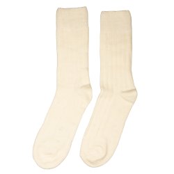 75% ULD med Angora -  2 par Hvid &amp; Beige - str 35-50