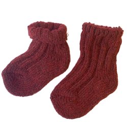 Baby Uldsokker Bordeaux