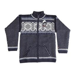 Windbreaker i uld Cardigan Bl