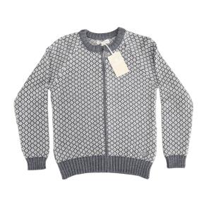 Fuza Wool Cardigan Lysebl/mnster 100% uld
