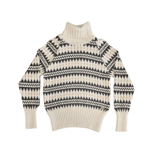 Fuza Wool Sweater Hvid/mnster 100% uld