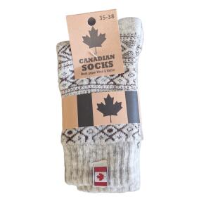 Uldsokker Canadisk flag 80% uld