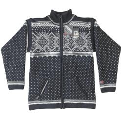 Windbreaker i uld Cardigan Sort