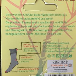 Bambusstrmper med uld 