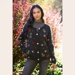 Cardigan i 100 % Uld