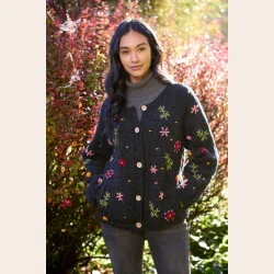 Cardigan i 100 % Uld