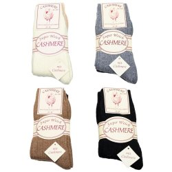 Uldsokker Cashmere 40% uld  2 par - udgr