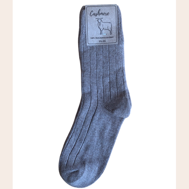 Cashmere str�mper Lysebrun