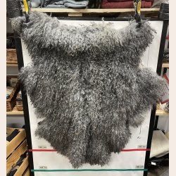 Dansk-Gottlandsk Langhret grt krllet lammeskind - 8611